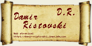 Damir Ristovski vizit kartica